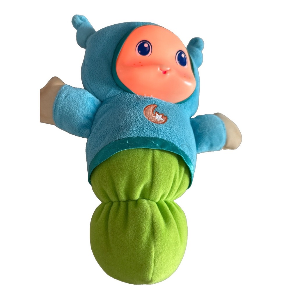 Playskool Plush Glow Worm Toy Lullabies Musical Blue\Green 2011 MPN